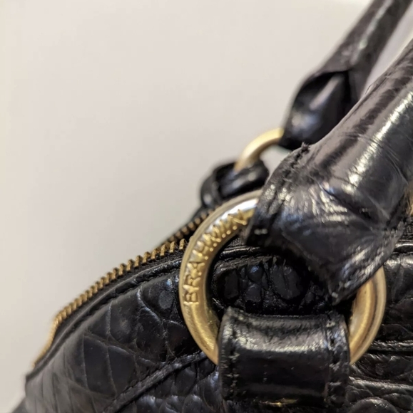 Brahmin Louise Rose Satchel in Black - Picture 9 of 16